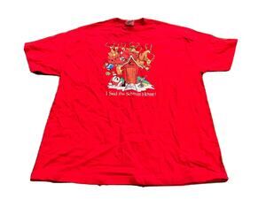 Vtg AAA Red Christmas I Said The Schmitt House Short Sleeve T-Shirt Size XXL 2XL